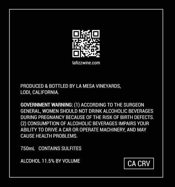 La Fizz Wine back label