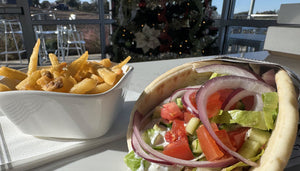 Serving scrumptious gyro over the holidays at La Mesa Vineyards