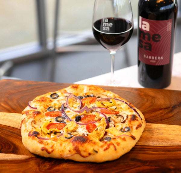 Fresh-made pizza at the La Mesa Bistro