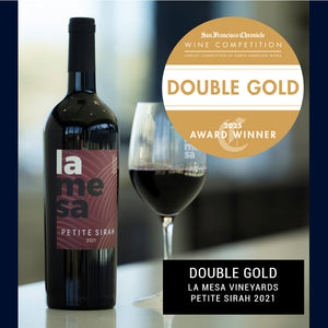 Petite Sirah 2021 Double Gold at La Mesa Vineyards
