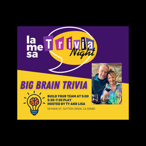 Big Brain Trivia at La Mesa Sutter Creek