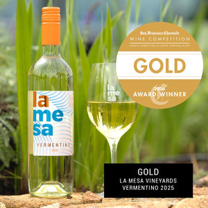 Vermentino 2025 with 2026 San Francisco Chronicle Gold award badge